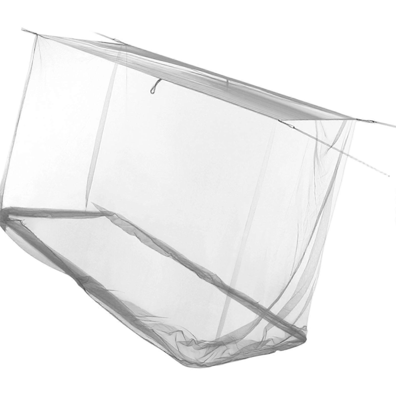 High Ventilation Camping Bed Net with Reinforced Edges Quick Deploying System Ideal for Backpackers and Nature Enthusiasts  White