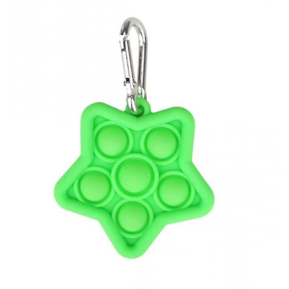 Hand Exercisers Silicone Rodent Pioneer Finger Bubble Music Keychain Green