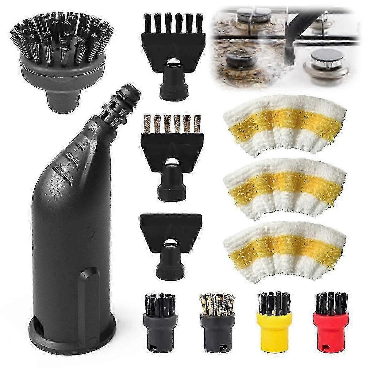 Round Brush Set for Karcher Steam Cleaner Accessories, Easyfix SC1 to SC5 Models