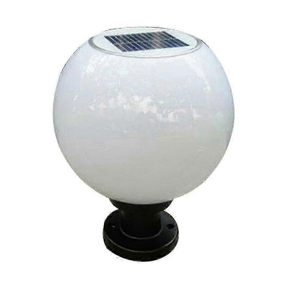 Solar Powered LED Pillar Lamp 200mm Round Pathway Light