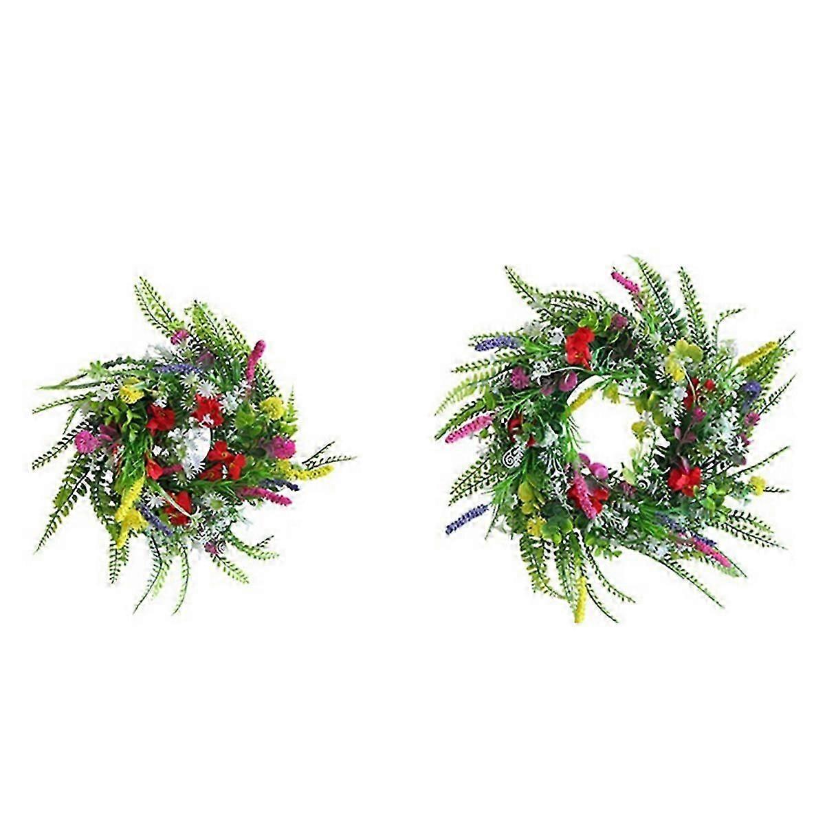 unique Artificial Wreath Wall Hanging Spring Artificial Flower Vine Ring