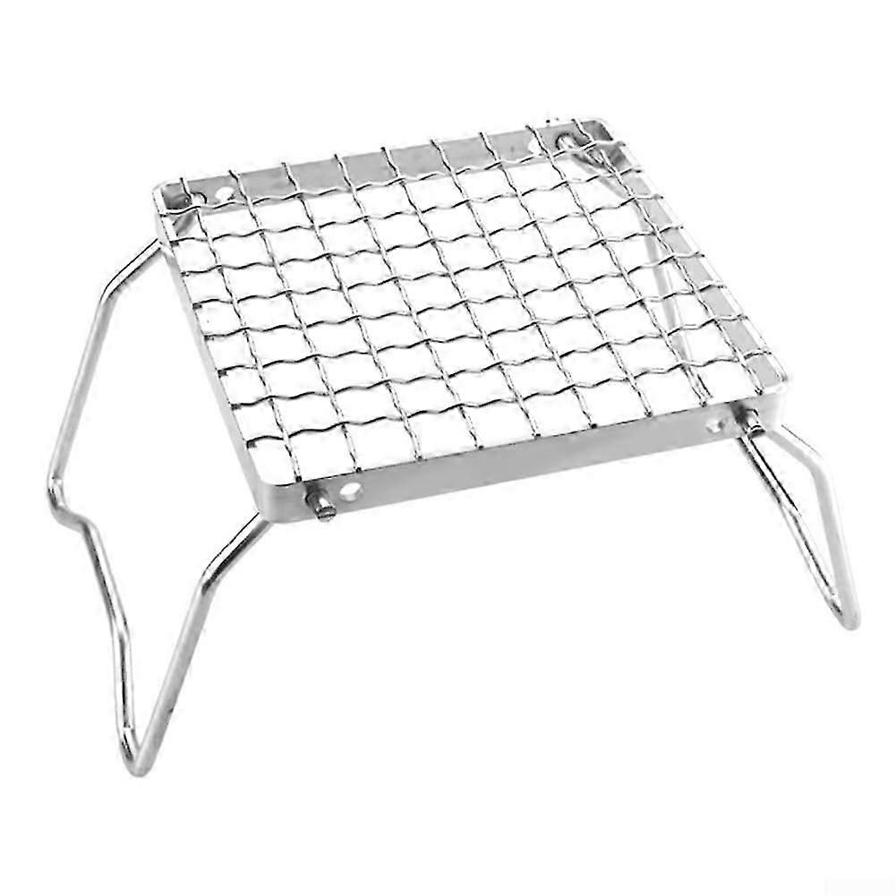 Foldable Stainless Steel Grill Grate Lightweight Portable Height Adjustable For Camping