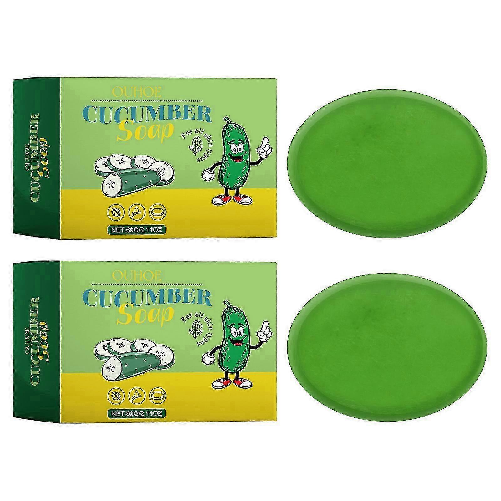 Multi-Purpose Cucumber Soaps Bar For Face Body Naturally derived cucumber extracts for soothing and hydrating skin. for All Skin Types