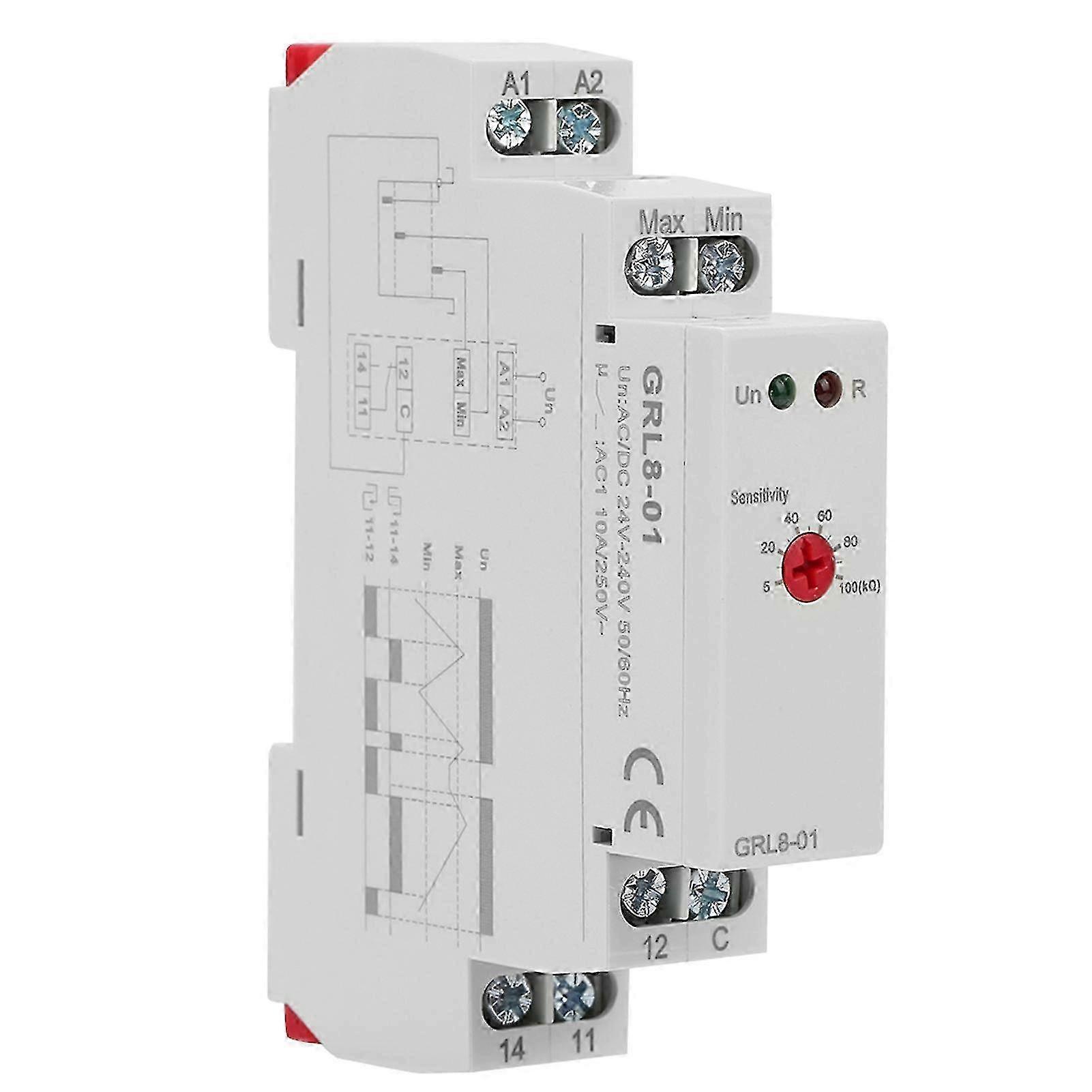 GRL8-01 Liquid Level Control Relay Water Level Controller 10A AC/DC 24V-240V