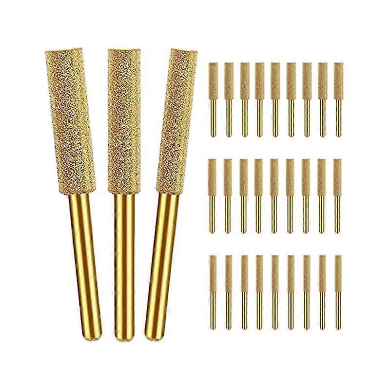 30Pcs Diamond Chainsaw Sharpener,3 Size Bits,(5/32in, 3/16in, 7/32in)