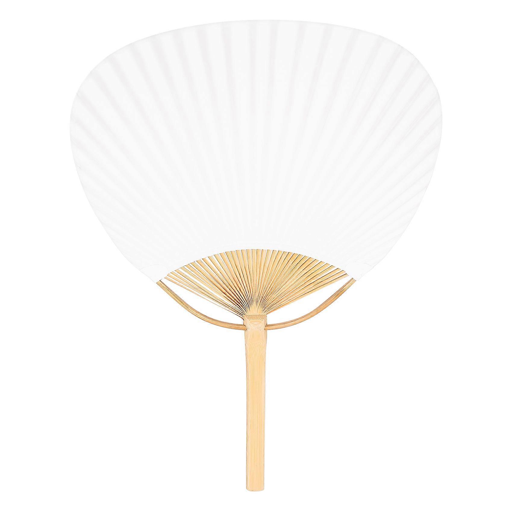 30 stk / mye bryllup White Paddle Fan for bryllupsdekorasjon