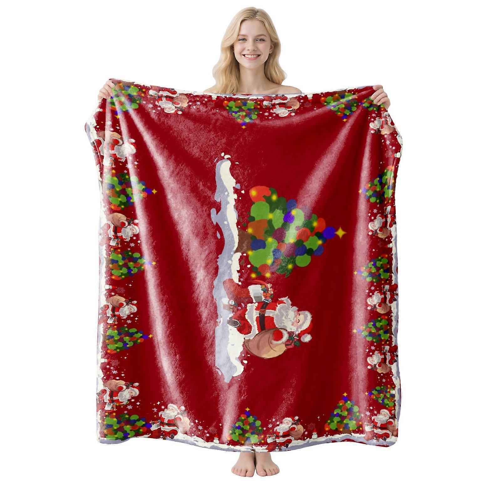 Christmas-Themed Flannel Blankets   Based -130*150