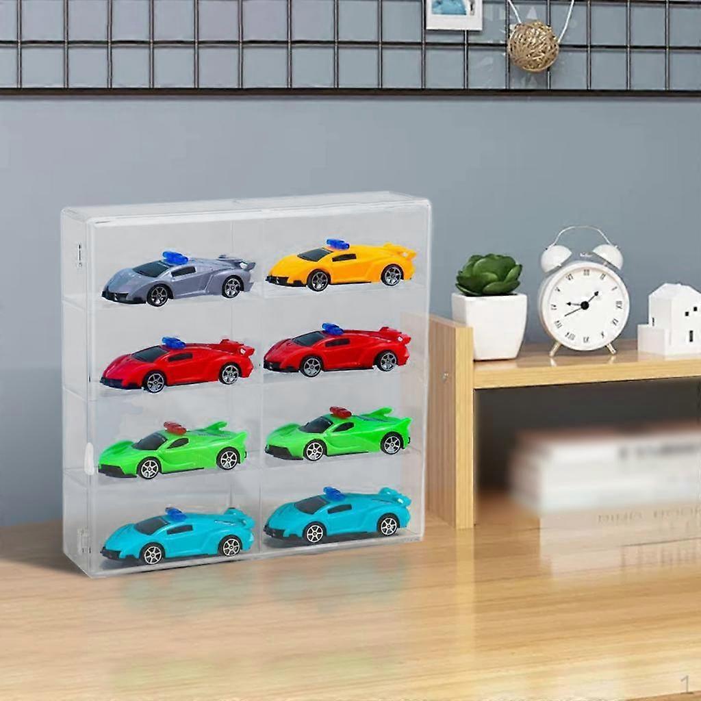 1/32 Wheels Toy Car Display Case Miniatures Stand Dustproof Multipurpose Storage Box for