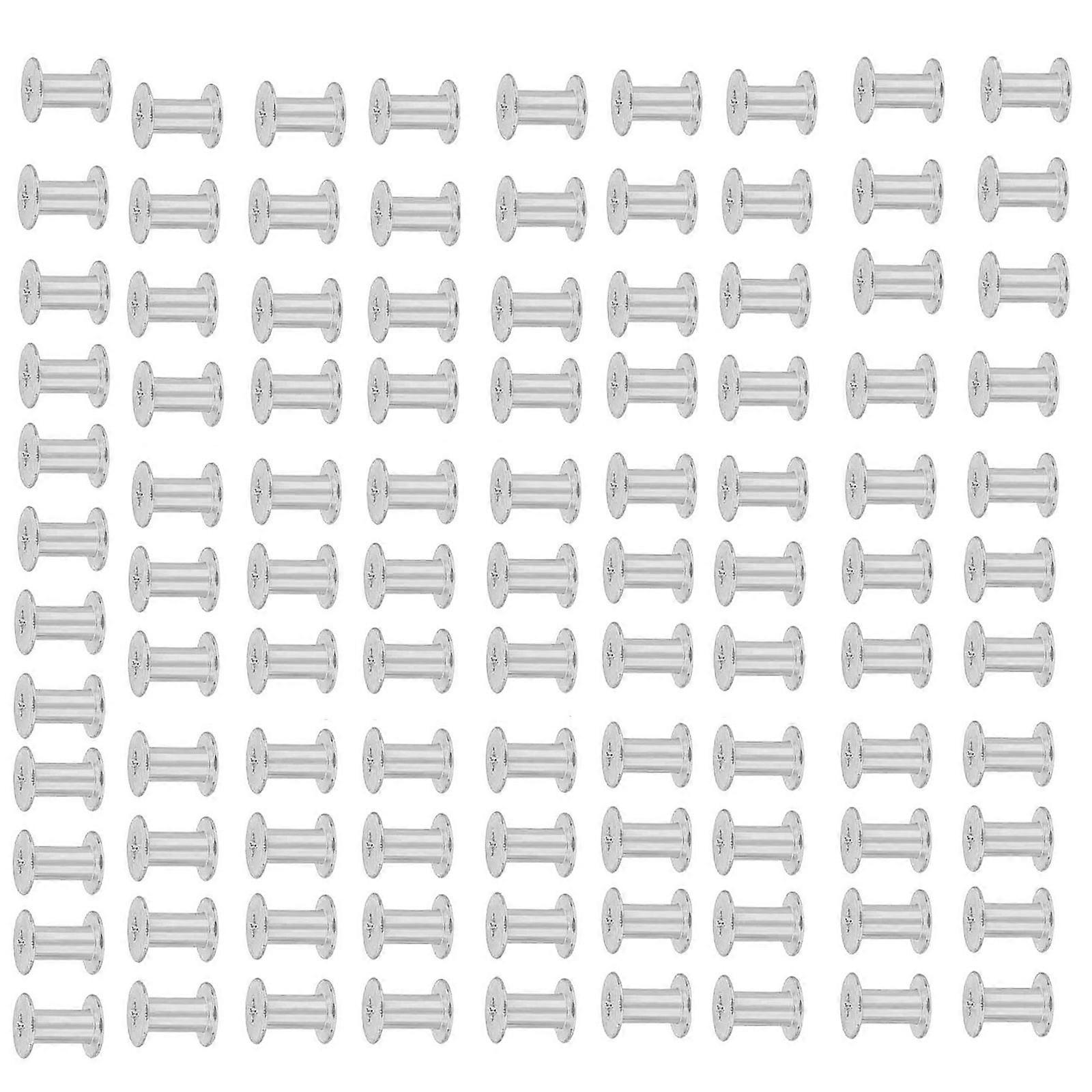 100Pieces Metal Binding Rivets Nut Flat Thread Rivets Nutserts For Paper Document Organizing Office Supplies  B