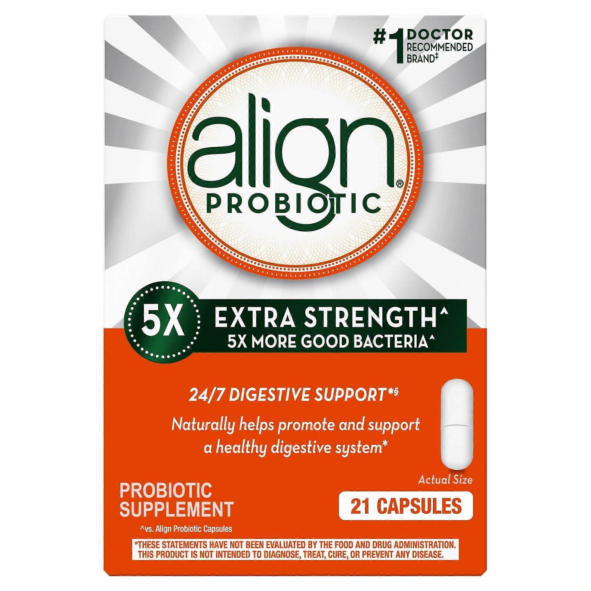Align Ekstra Güçlü Probiyotik Takviyesi, Kapsüller, 21 EA