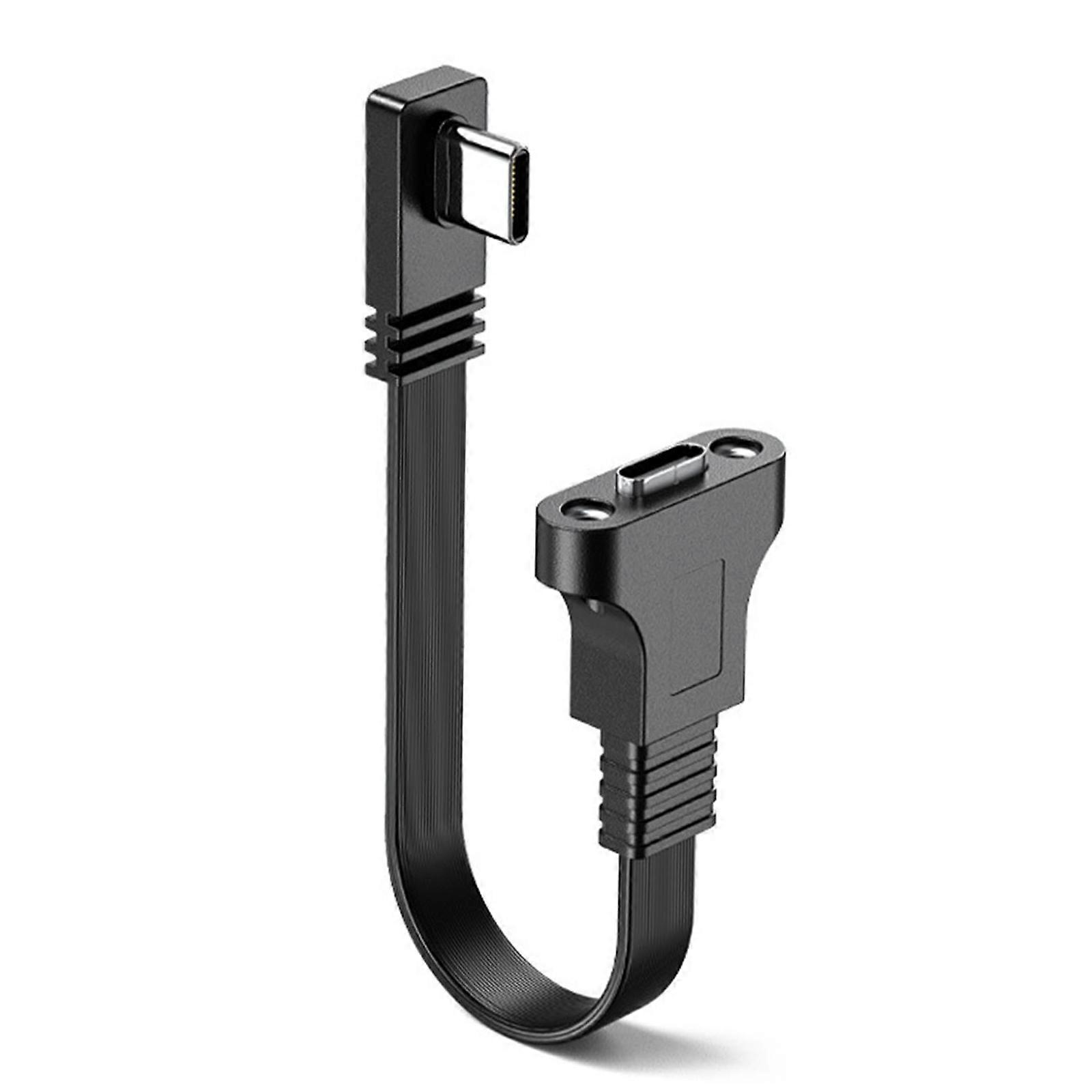 100W Fast Charging Line USB C to Type C Cable Quick Charging Right Angle Wire 90 Degree Data Cable Multicolor