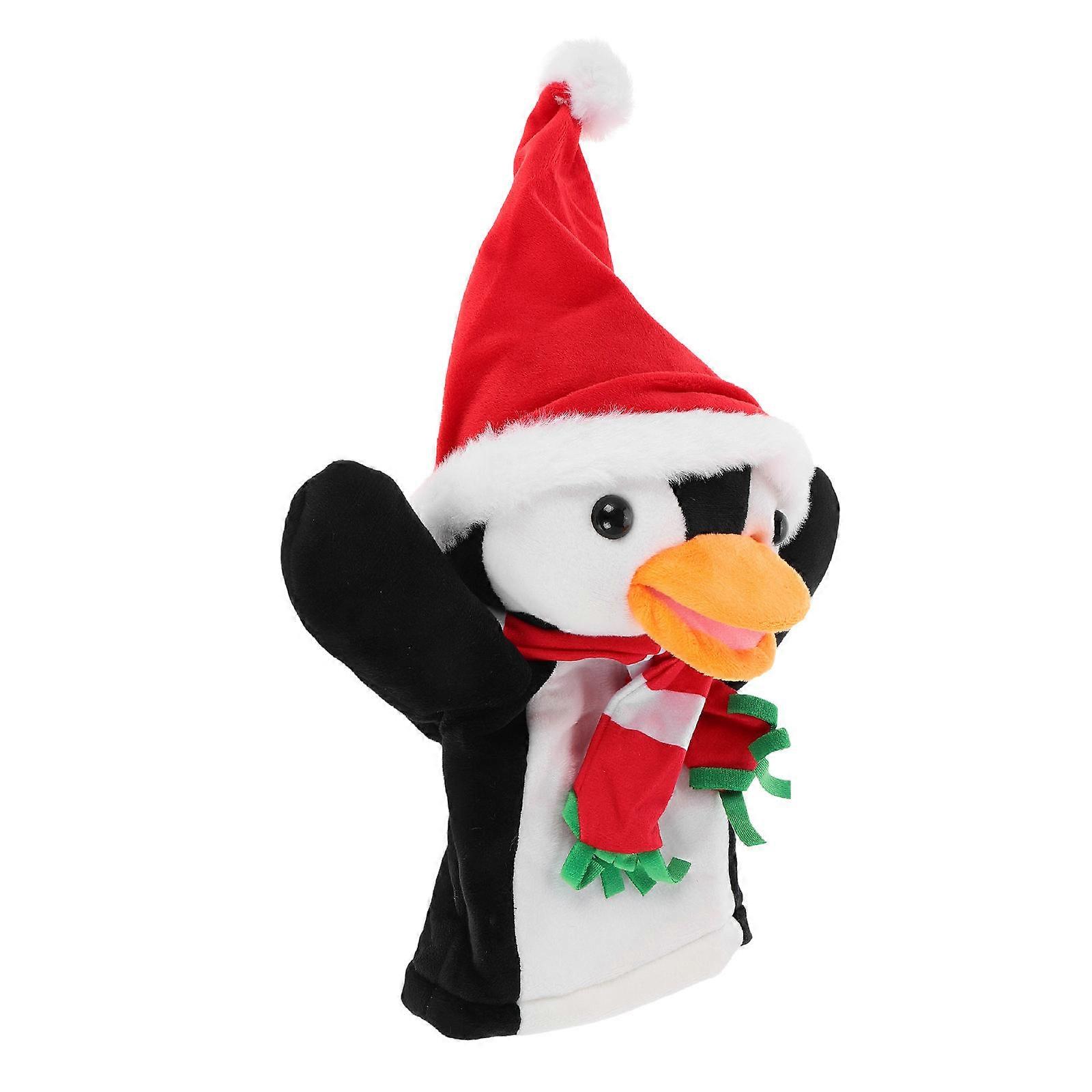 Soft Plush Penguin Finger Puppets for Christmas Hand Puppet