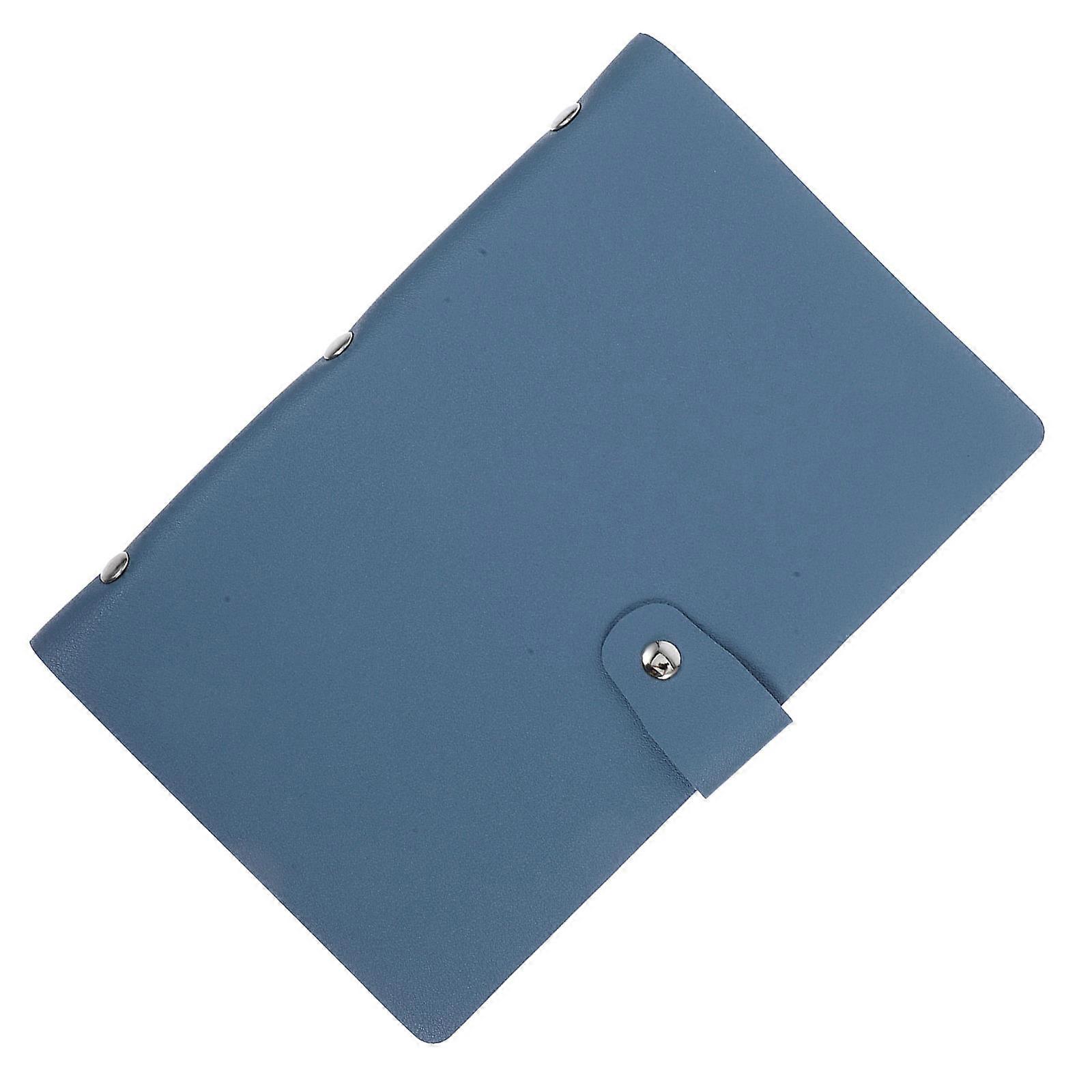PU PVC Office Invoice Storage Book for Receipt Organizer Blue