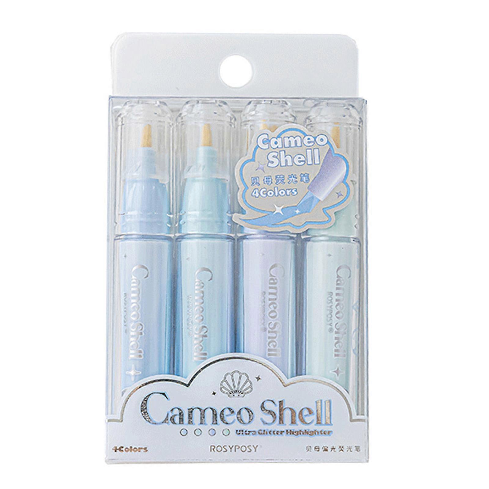 4 Pcs Highlighter Markers  Highlighter Set Graffiti Markers Clear Color Highlighter Pens for Scrapbooking Multicolor