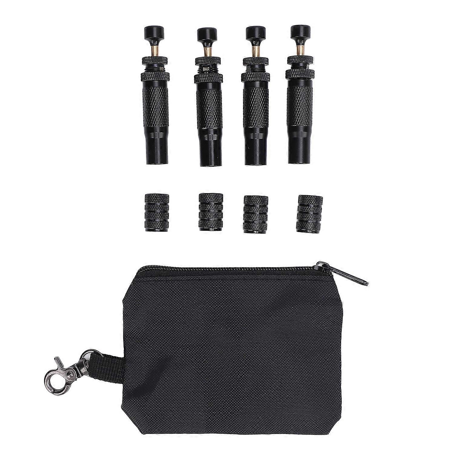 4PCS Tire Deflator Valve Kit Adjustable Auto Stop 10 to 30 PSI Range Screw On Tyre Air Down Tool for