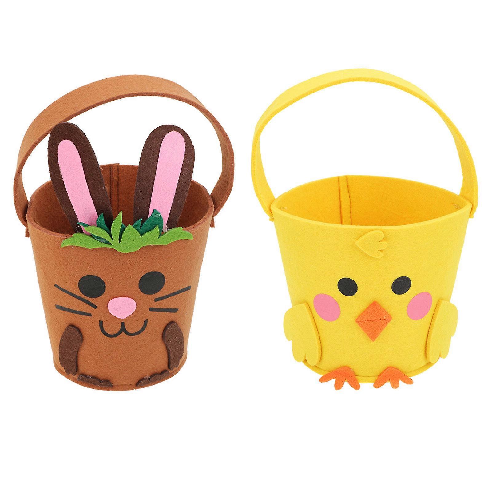 2pcs Creative Easter Candy Bags Candy Containers Gift Packaging Pouches for Easter