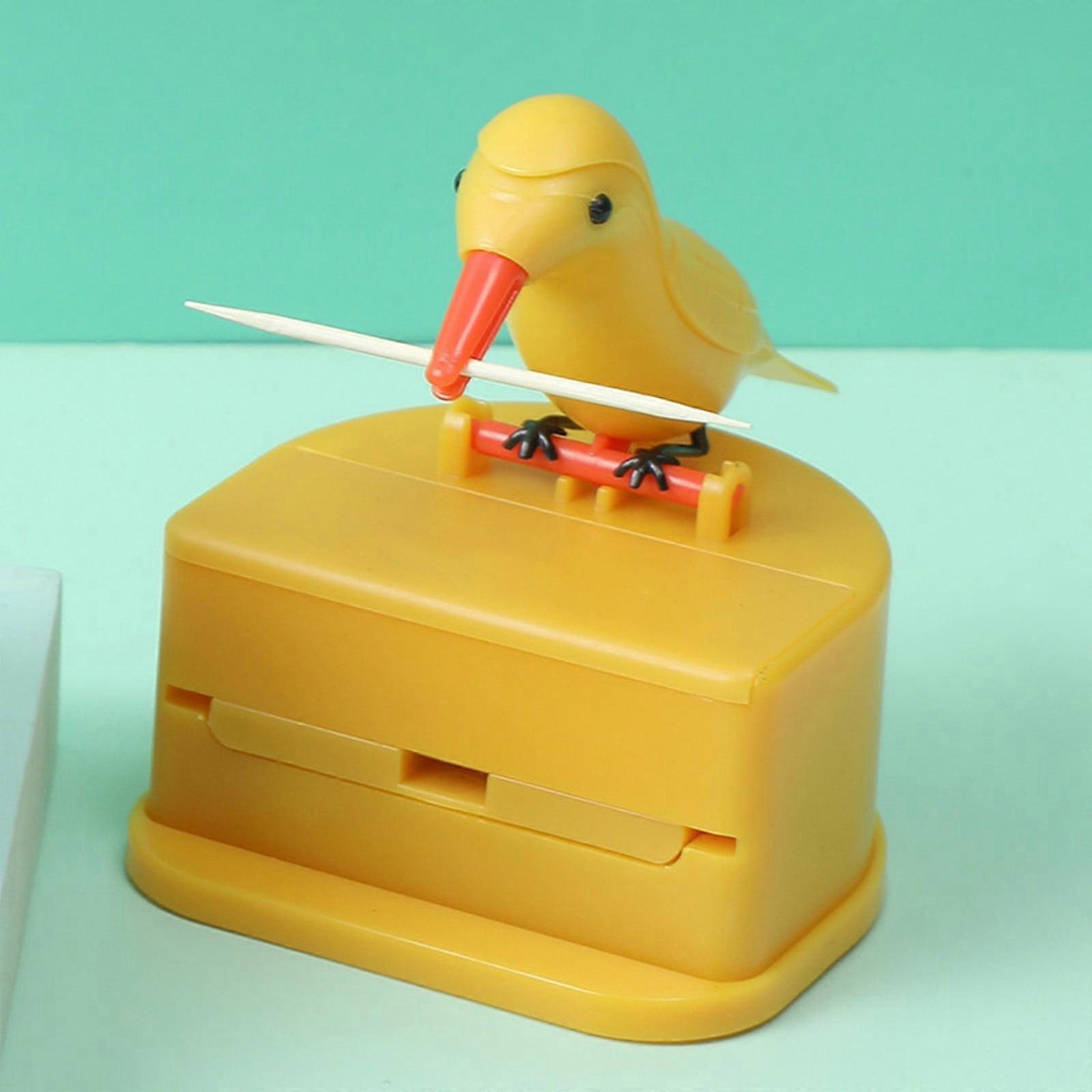Kiplyki Father's Day Small Bird Toothpick Box Creative Press To Automatically Eject The Toothpick Box