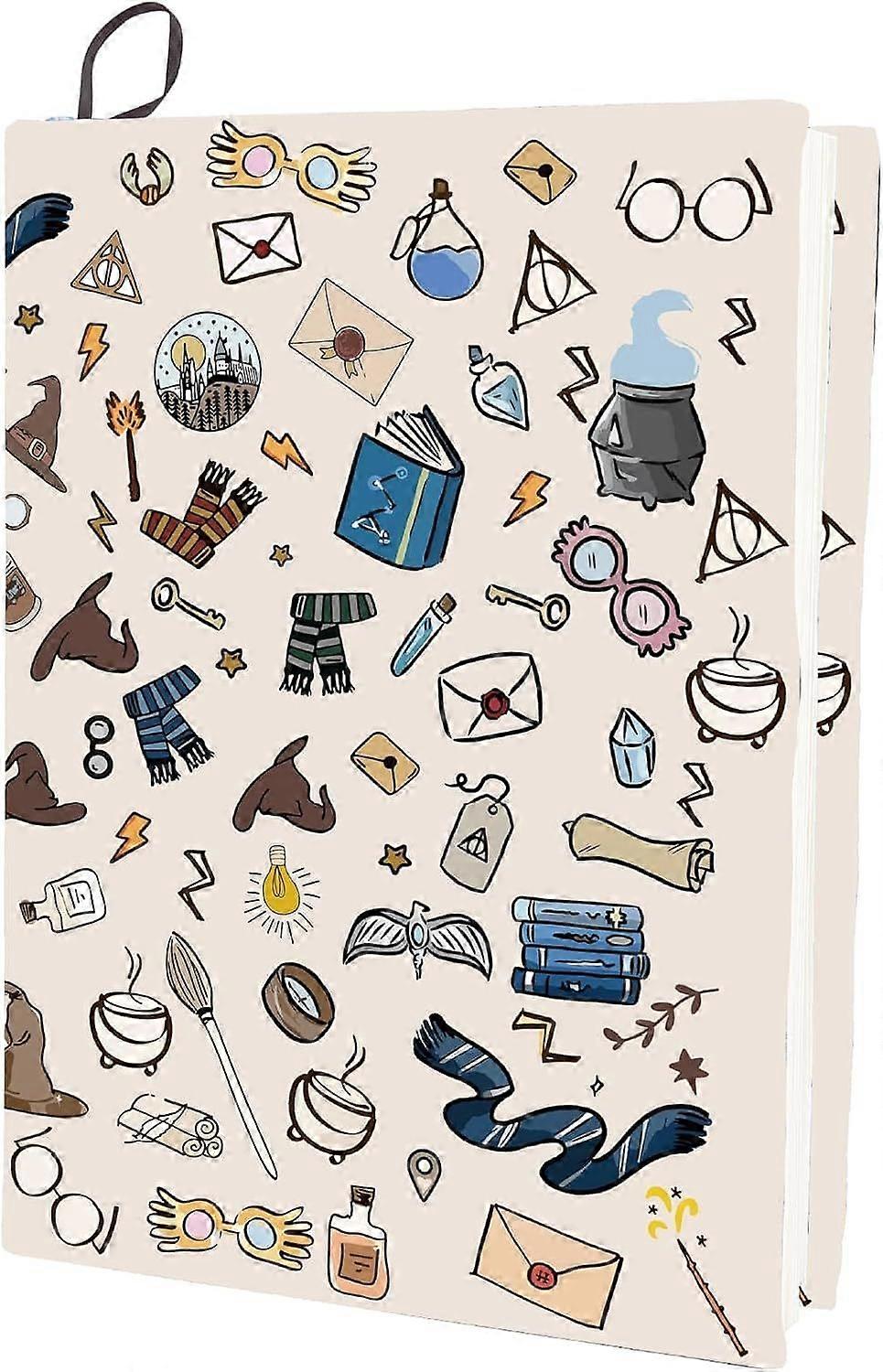 Magic Elements Stretchable Book Cover Washable Reusable Large Nylon Book Protector Elastic Notebook Wraps Suitable for Hardcover Books Classroom Stude