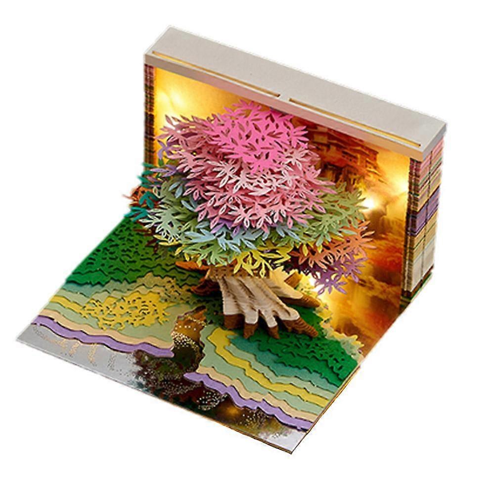3D Tree House Sticky Notes 212 Pages with Free Dust Cover Unique Artistic Desktop Sculpture for Memo Taking