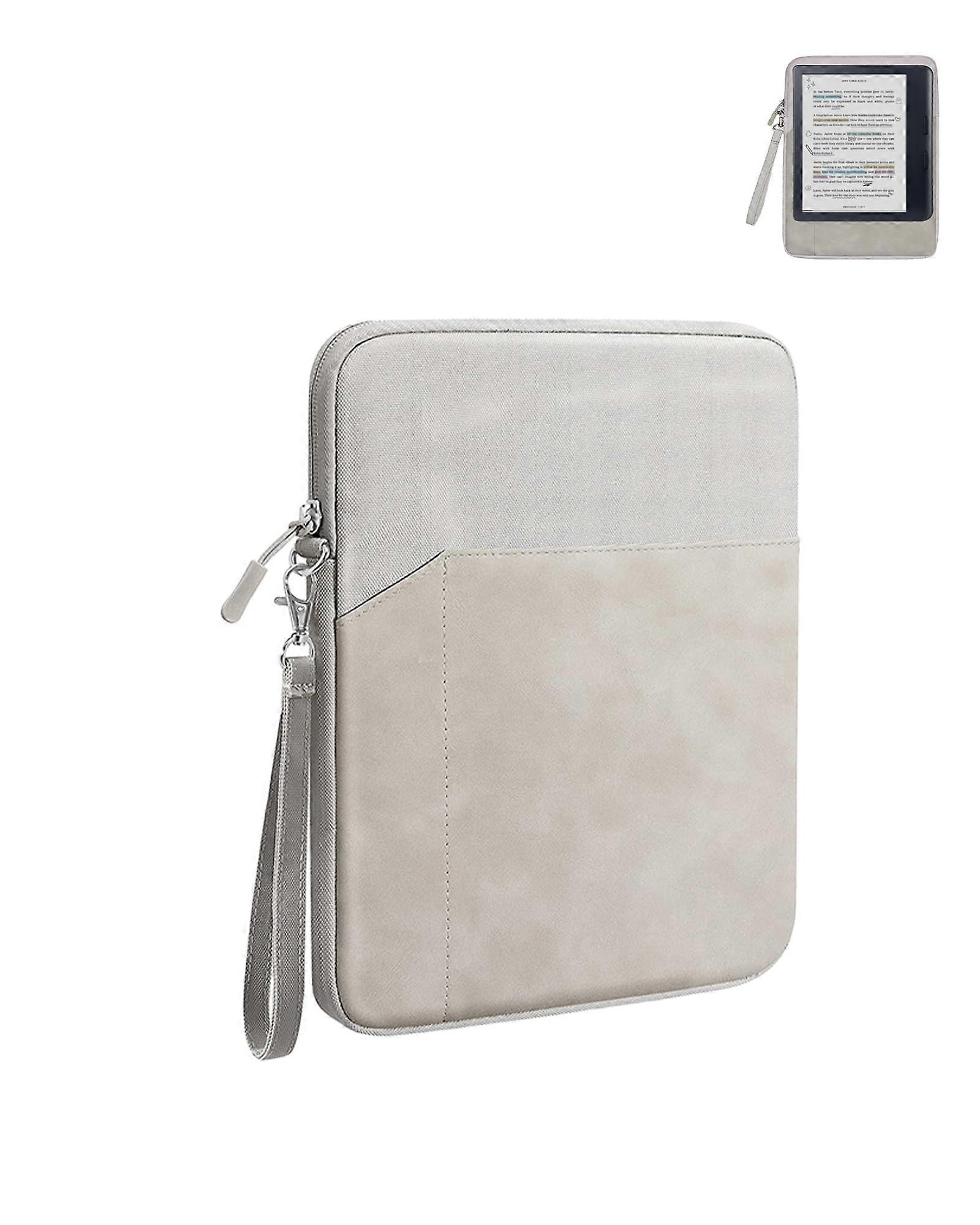 Tablet Sleeve Case for 7Inch Colour eReader and 7Inch eReader, 360° WaterResistant Protective Bag, Light Grey