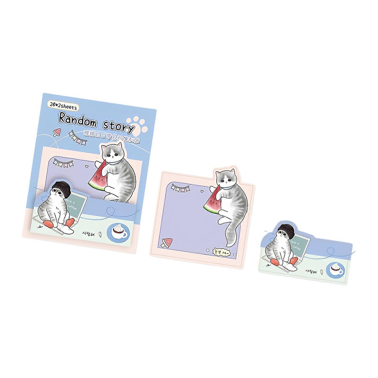 Whimsical Stick Note Repositionable Memos Sheets for Journals Office School Multiple Use Decoration Craft Supplies Multicolor