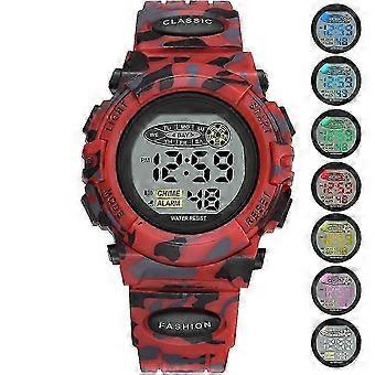 w Kids Digital Sport Watch Waterproof Casual Electronic Watch 7 Colorful LED Watch with Alarm Wrist Watches for Boy Girls Children