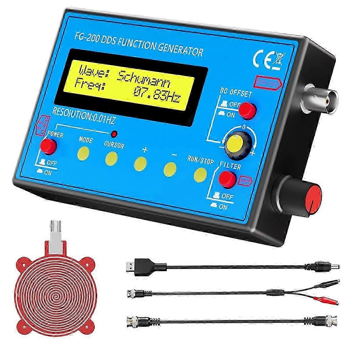 1Hz-500kHz DDS Signal Generator with Schumann-Resonator, Portable Multifunction Waveform Generator w