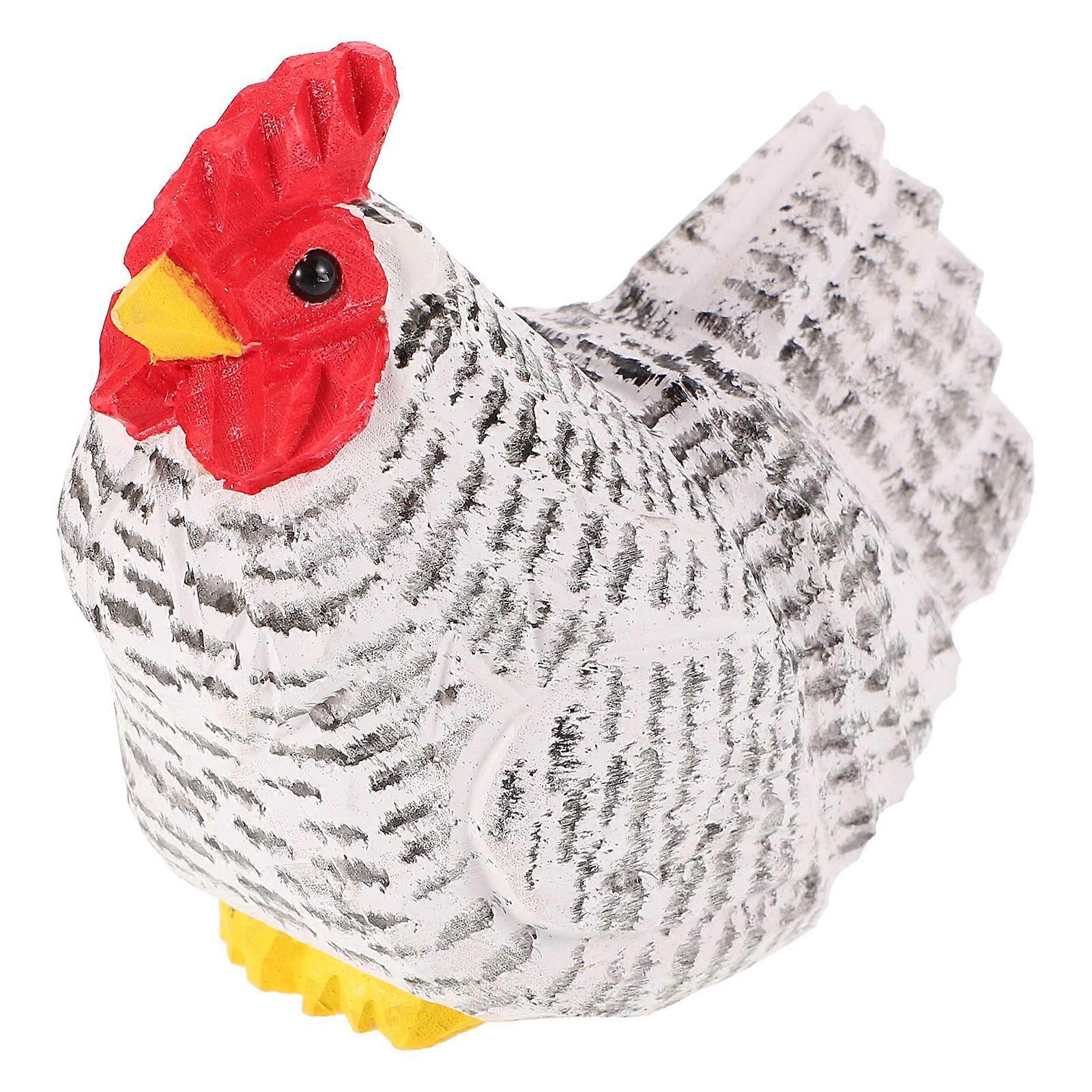 Wooden Rooster Figurine Creative Rooster Decor for Home