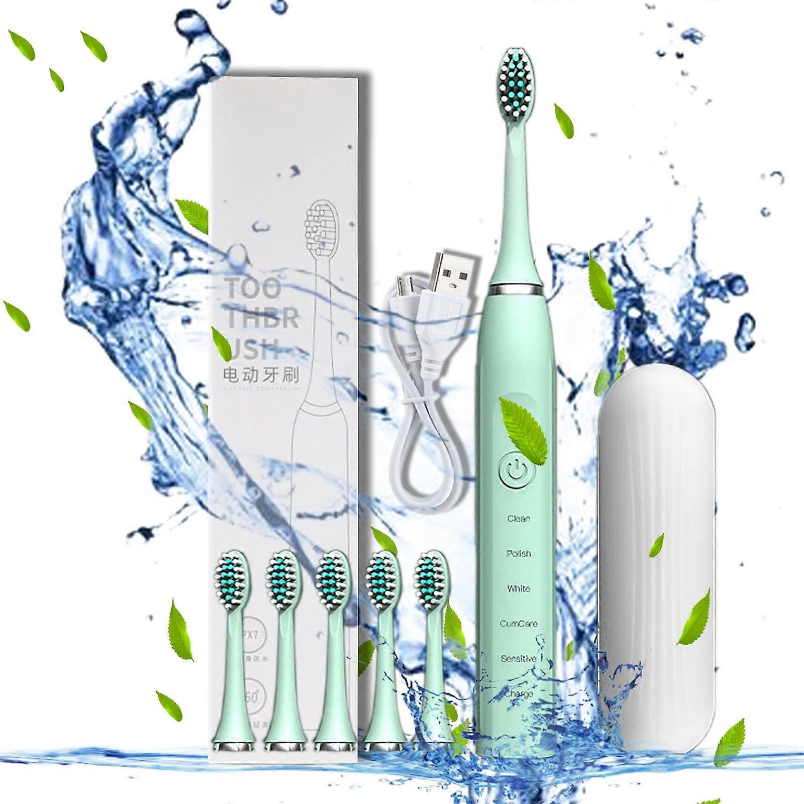 LOOPSUN Valentine's Clearance 2024! Electric Toothbrush compatible with 6 Brush Heads, Toothbrush Box, 5 Modes, 20-speed Timer, IPX7