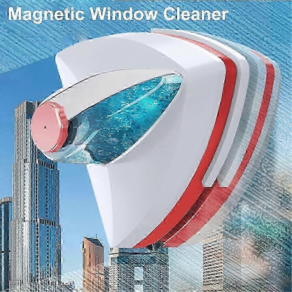 Automatic Double-Sided Magnetic Window Cleaner with Drainage Wiper Household Glass Cleaning Tool for Effortless Window Washing
