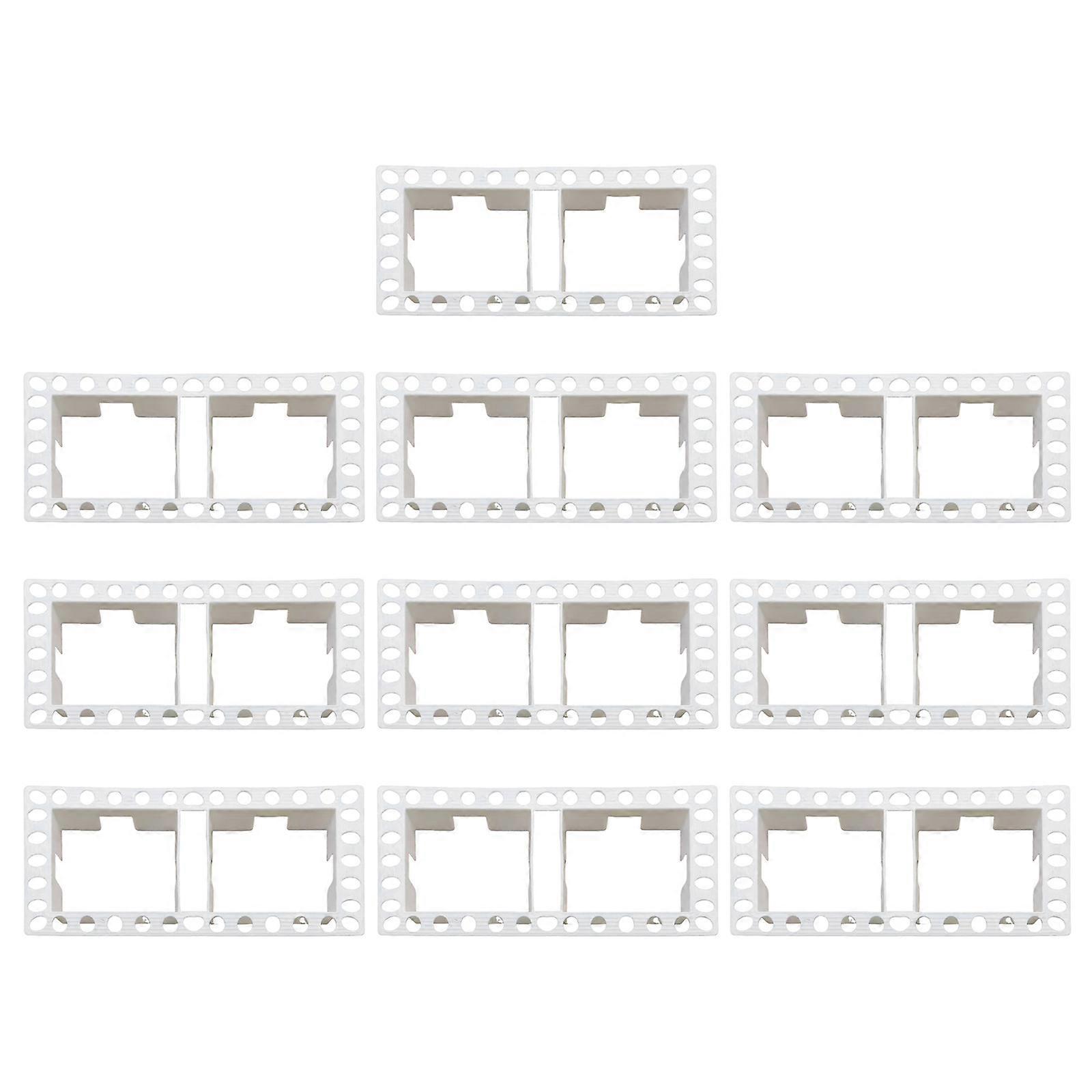 10Pcs Switches Base Plastic Corner Guard Strips Wall Switches Socket Internal Mounting Frame for Electrical Switches Box Multicolor