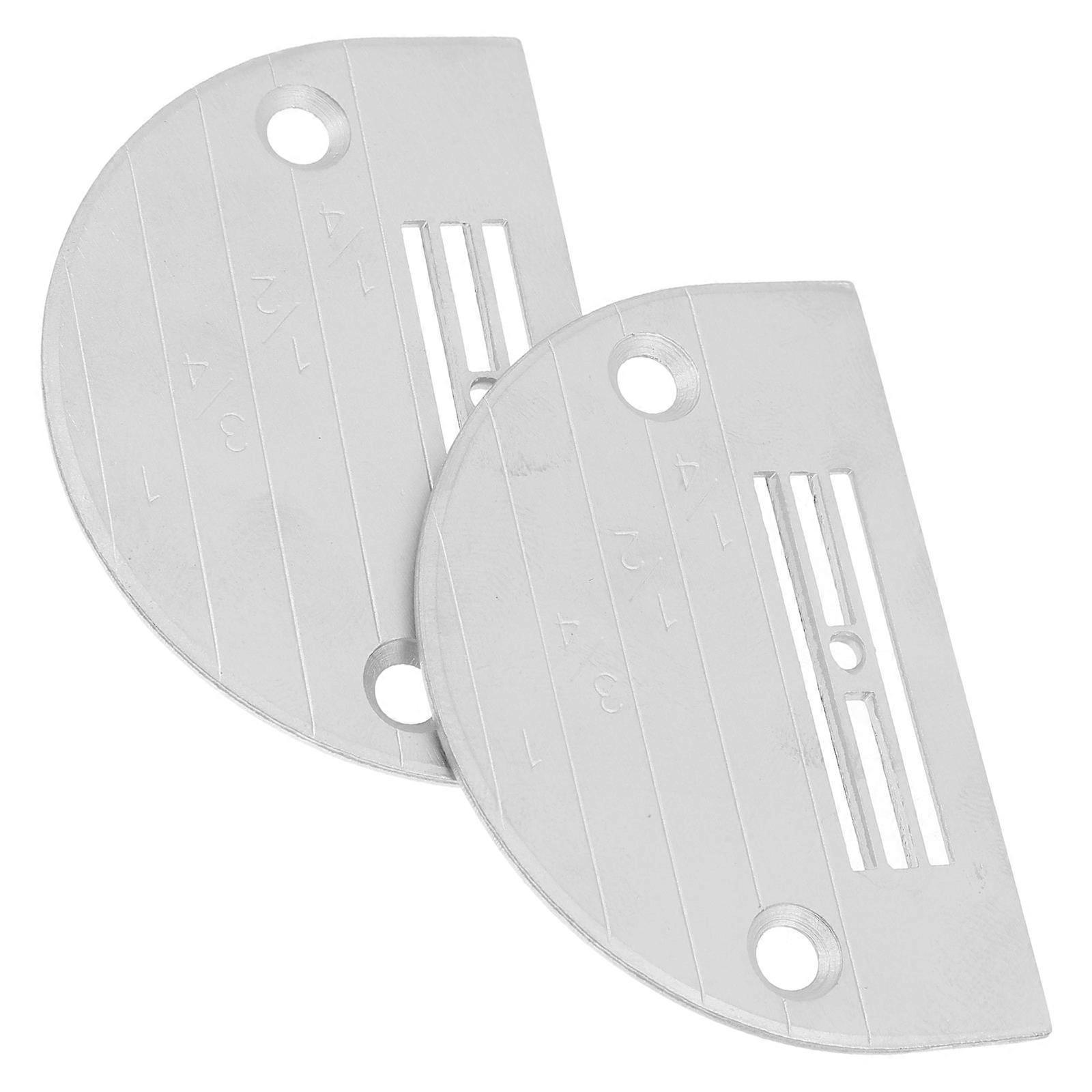 Sewing Needle Plate Needle Machine Pad for Home Use 2Pcs Metal Silver