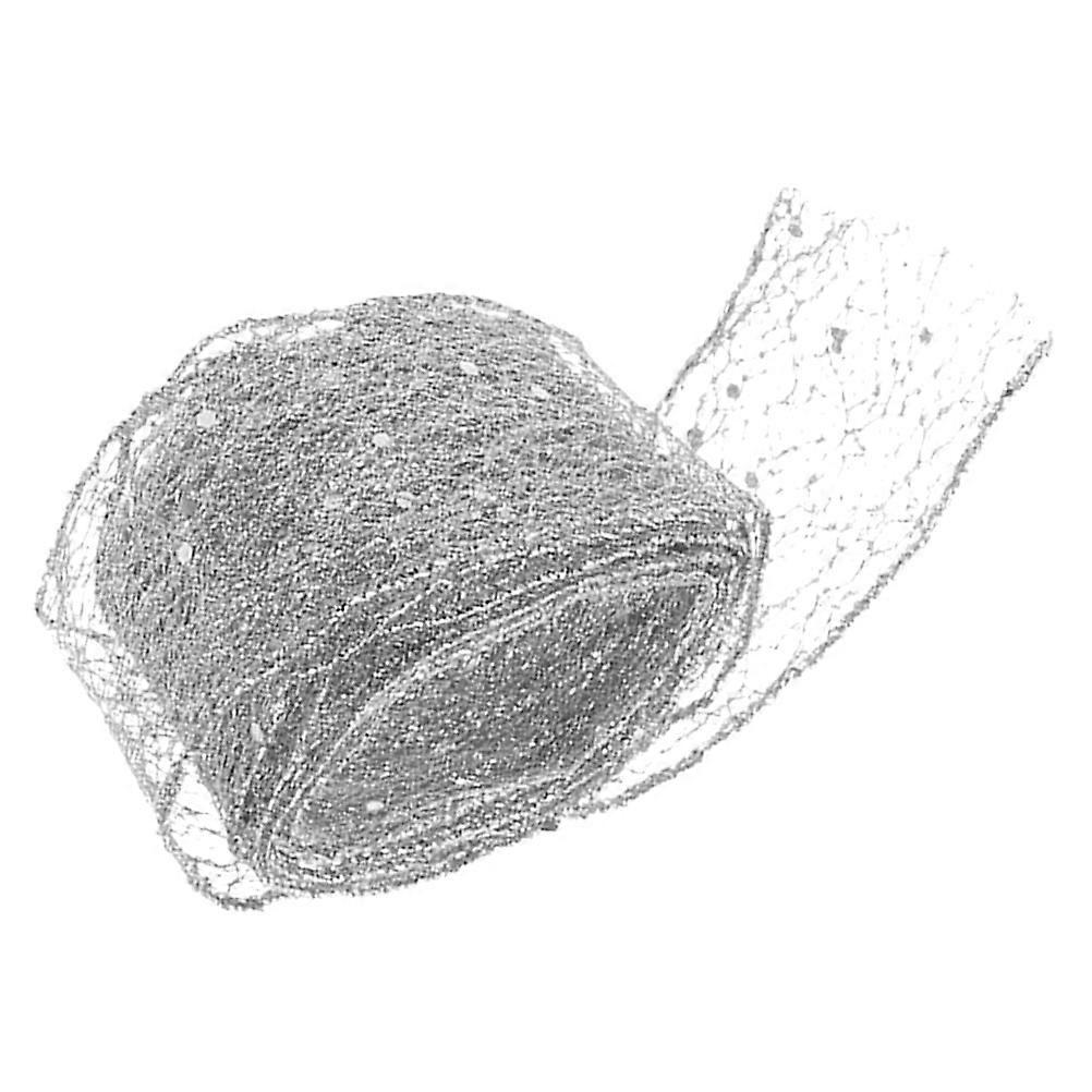 Silver Sparkling Mesh Ribbon for Holiday Crafting 1 Roll