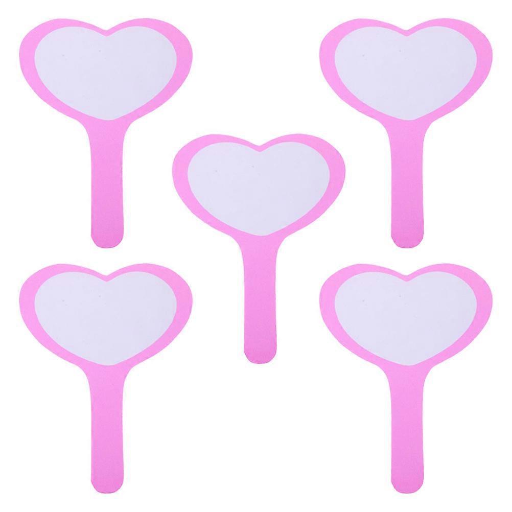 Rosy Foam Handheld Whiteboard for DIY Use Dry Erase Paddle Suitable for Writing and Wiping 5Pcs