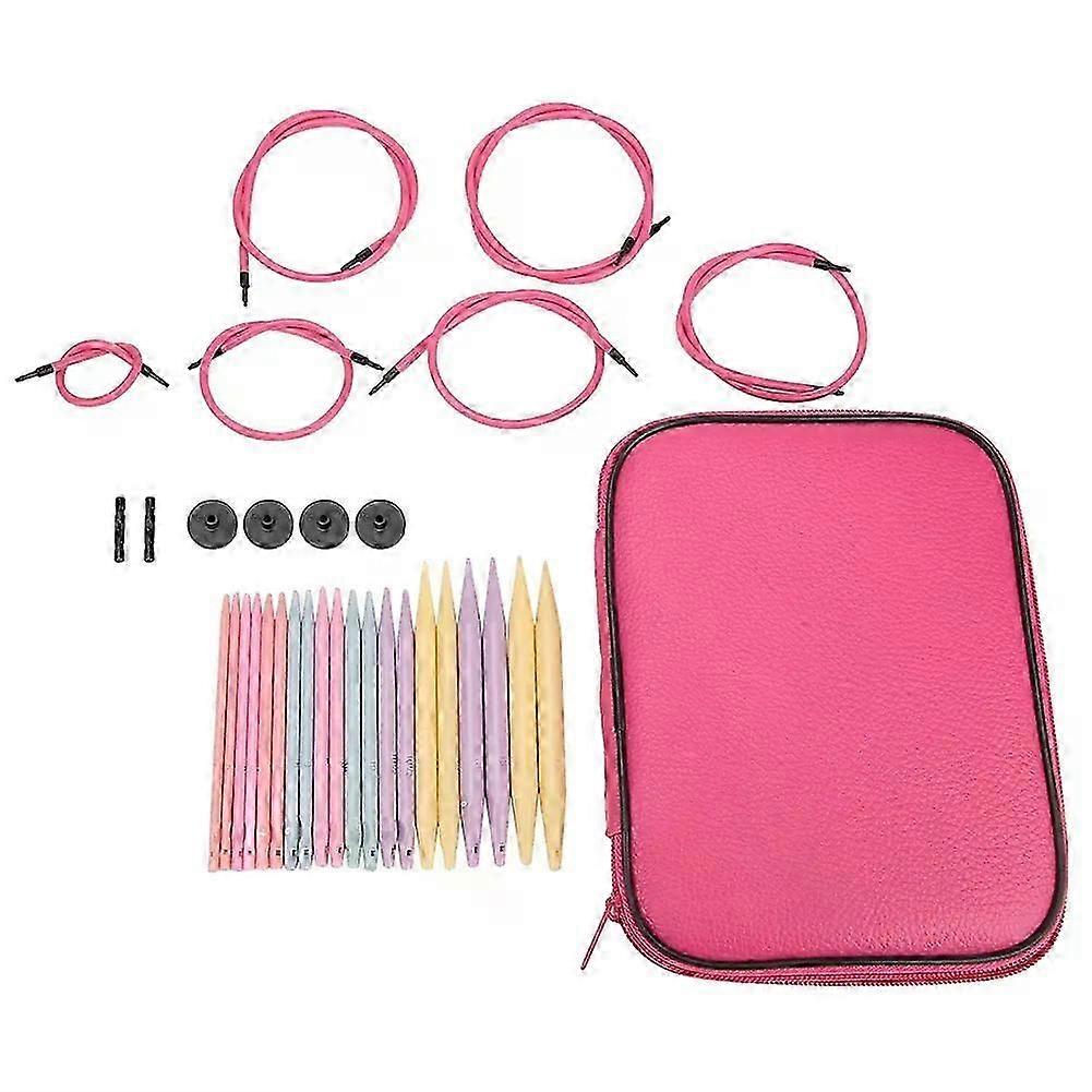 10 Pairs Plastic Change Head Circular Knitting Needle Ring Crochet Hooks Set