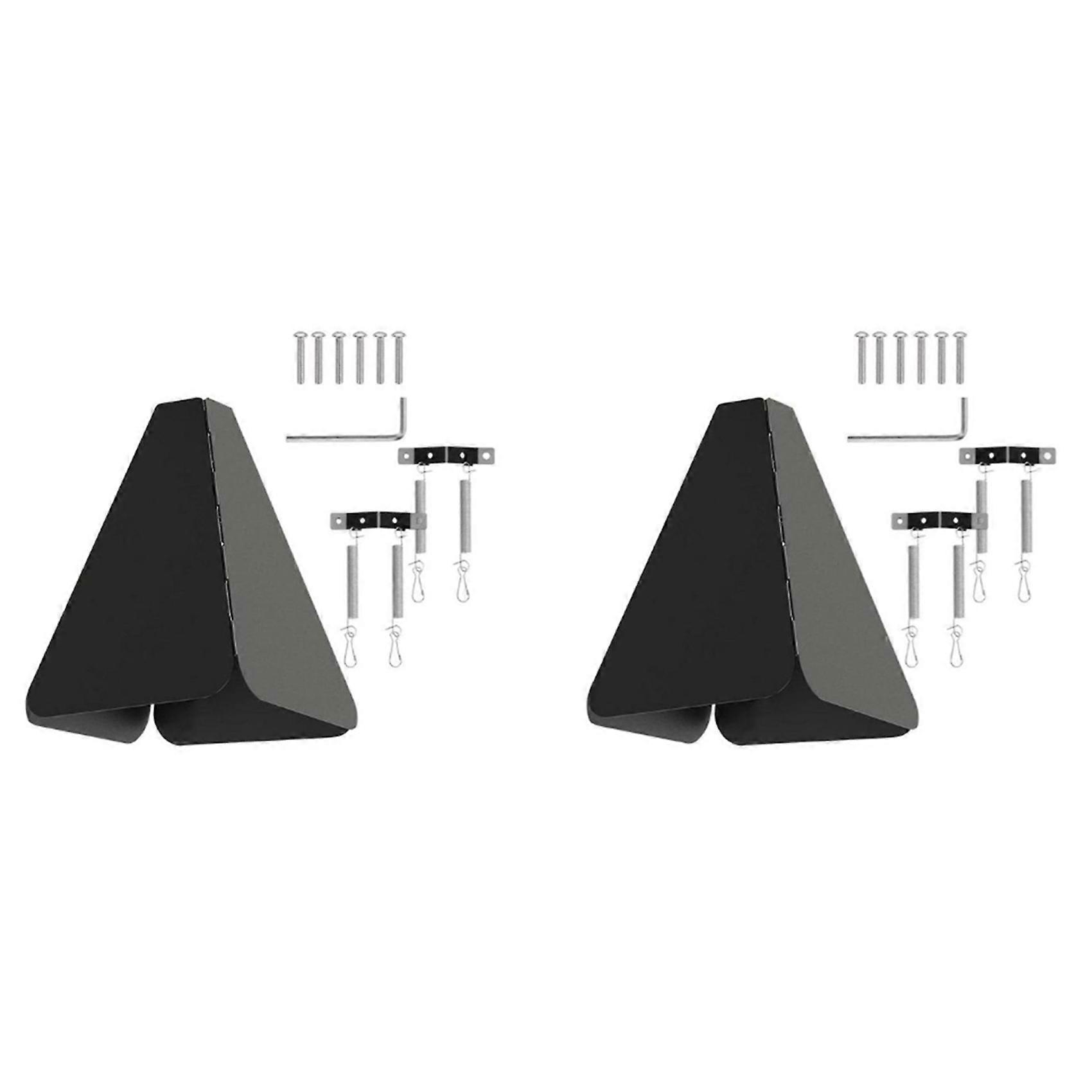 2X Anti-Rust Squirrel Baffle Foldable Hanging Squirrel Flapper Wrap Around Squirrel Proof Baffles Outdoor Garden Decor