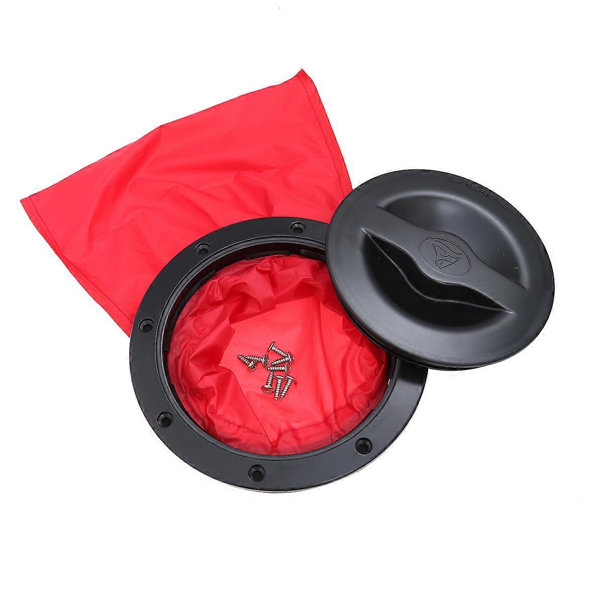 Hatch Plate for Kayak Use with Red Cat Bag 6 Inch Black