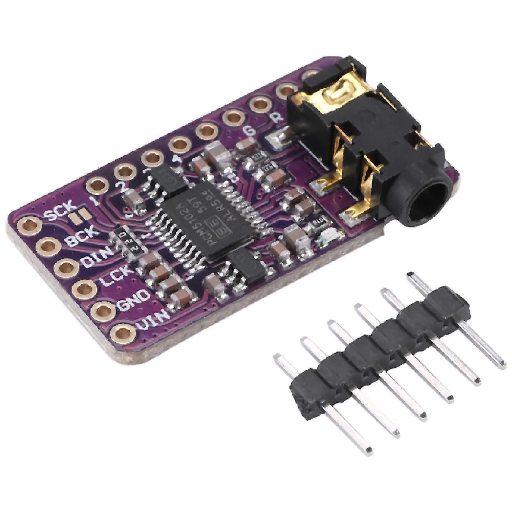 PCM5102 I2S IIS Digital Audio Decoder Module Stereo DAC Voice Module for Raspberry Pi and Arduino Projects