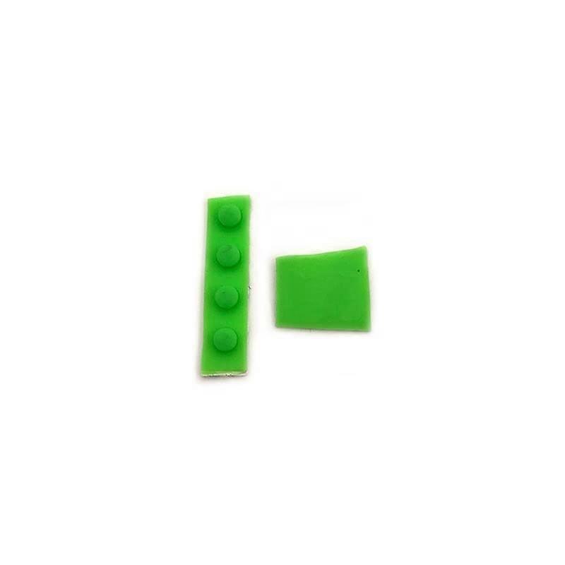 Screw Cover and Rubber Feet Replacement Set Green for 3DS XL Upper LCD Front Back