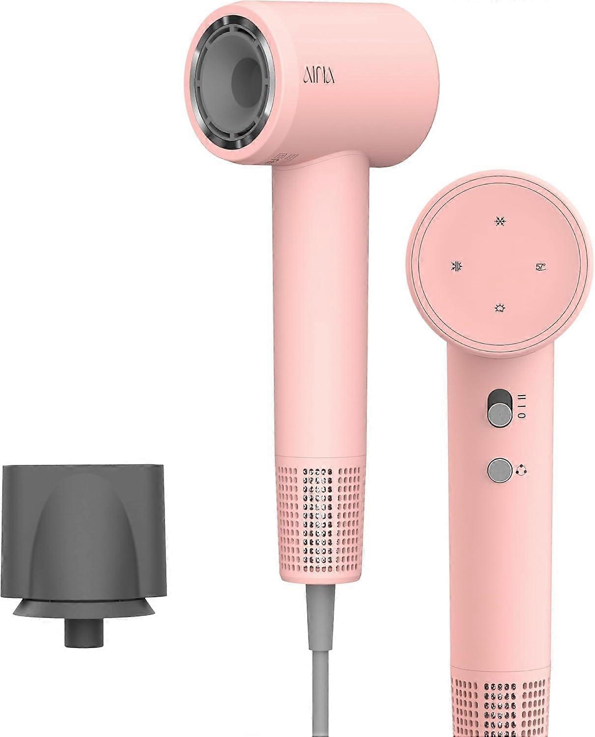 Pink Ionic Hair Dryer P01 with Brushless Motor, Speed Drying and Frizz Care
