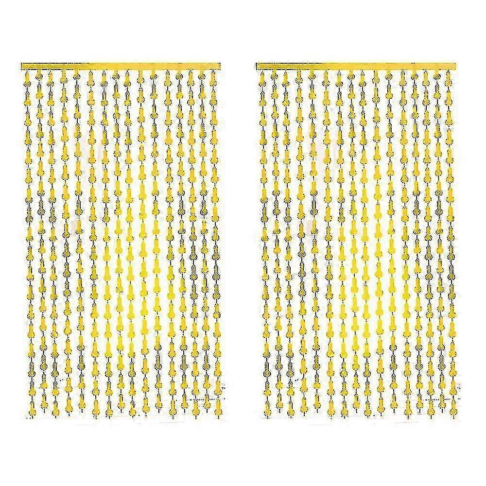 Foil curtains, bachelor/bachelor party decorations - two-piece set, gold