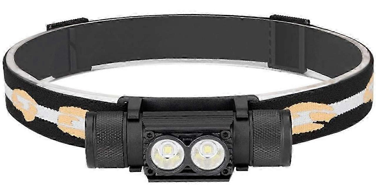 USB Rechargeable Waterproof Headlamp - 6 Modes, Adjustable Headband