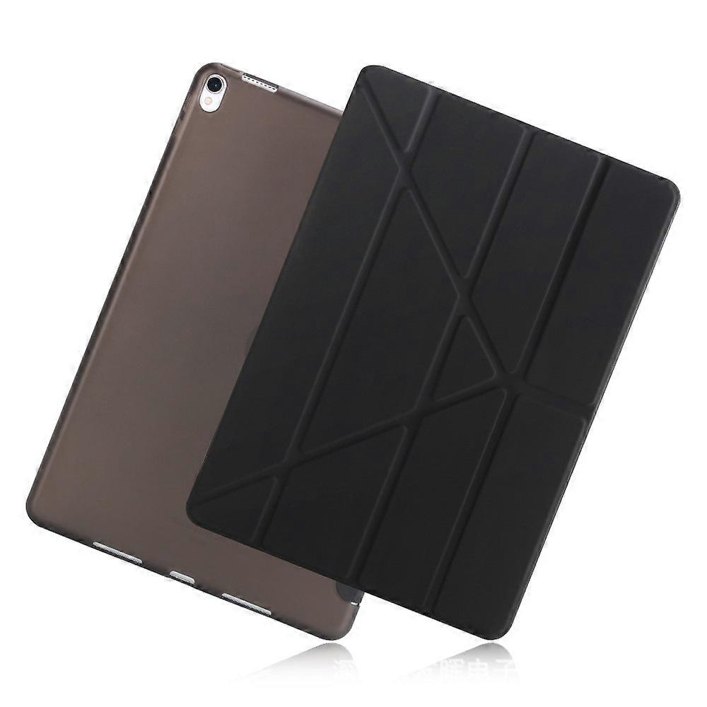 Stylish Case For Ipad Mini4/5 Transparent Black Silicone Leather