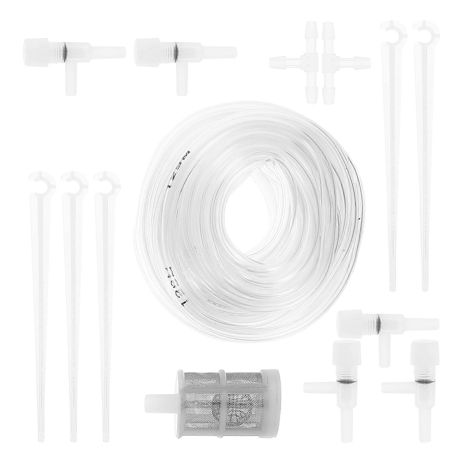 Transparent Automatic Drip Irrigation Hose and Valve Set for Garden 1Set