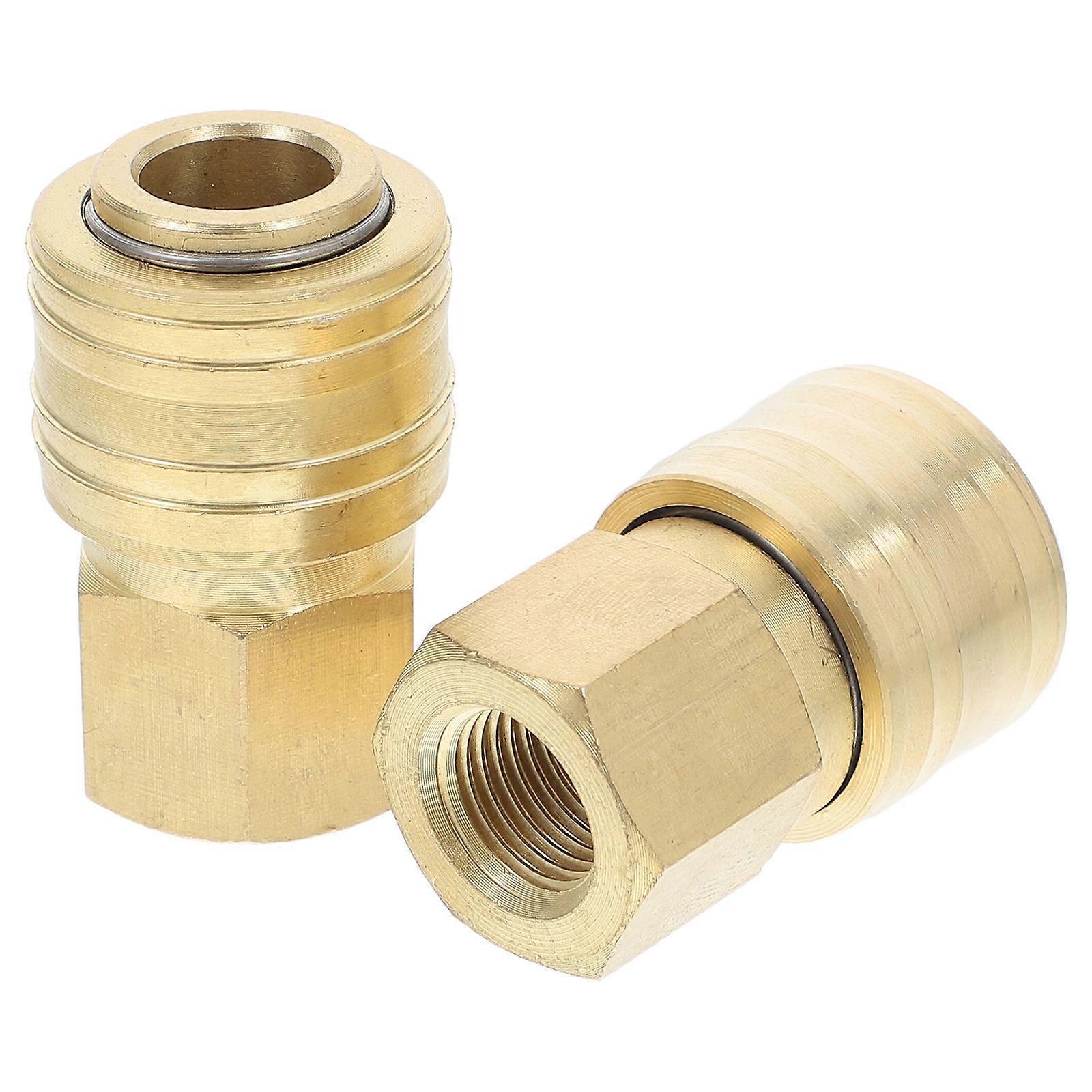 Durable Brass Quick Connect Fittings 2Pcs for Air Compressor Hose Setup