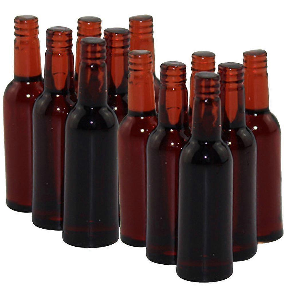12pcs Mini Beer Bottle Miniature Doll House Simulation Small Beer Bottle Models