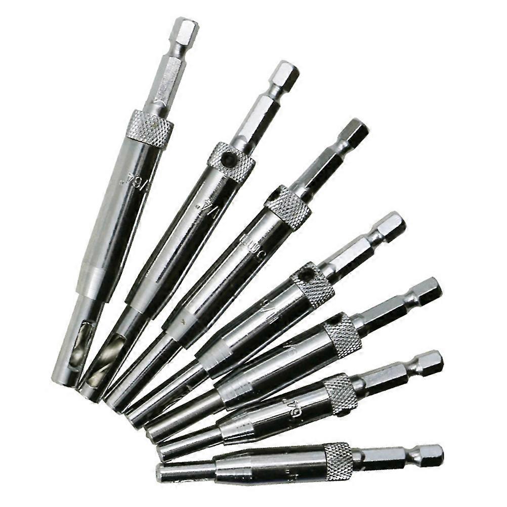 Hinge Drill Bits Hex Self Centering Drill Bit for Woodwork 7 Pieces