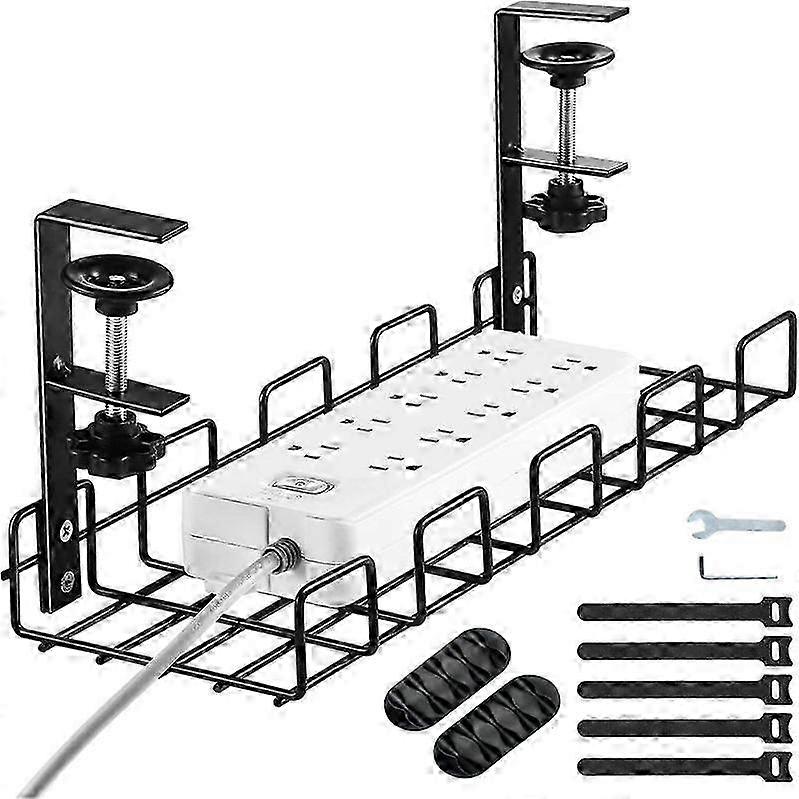2025 Under Desk Cable Management No-Drill Cable Basket Wire Cable Tray Storage Rack