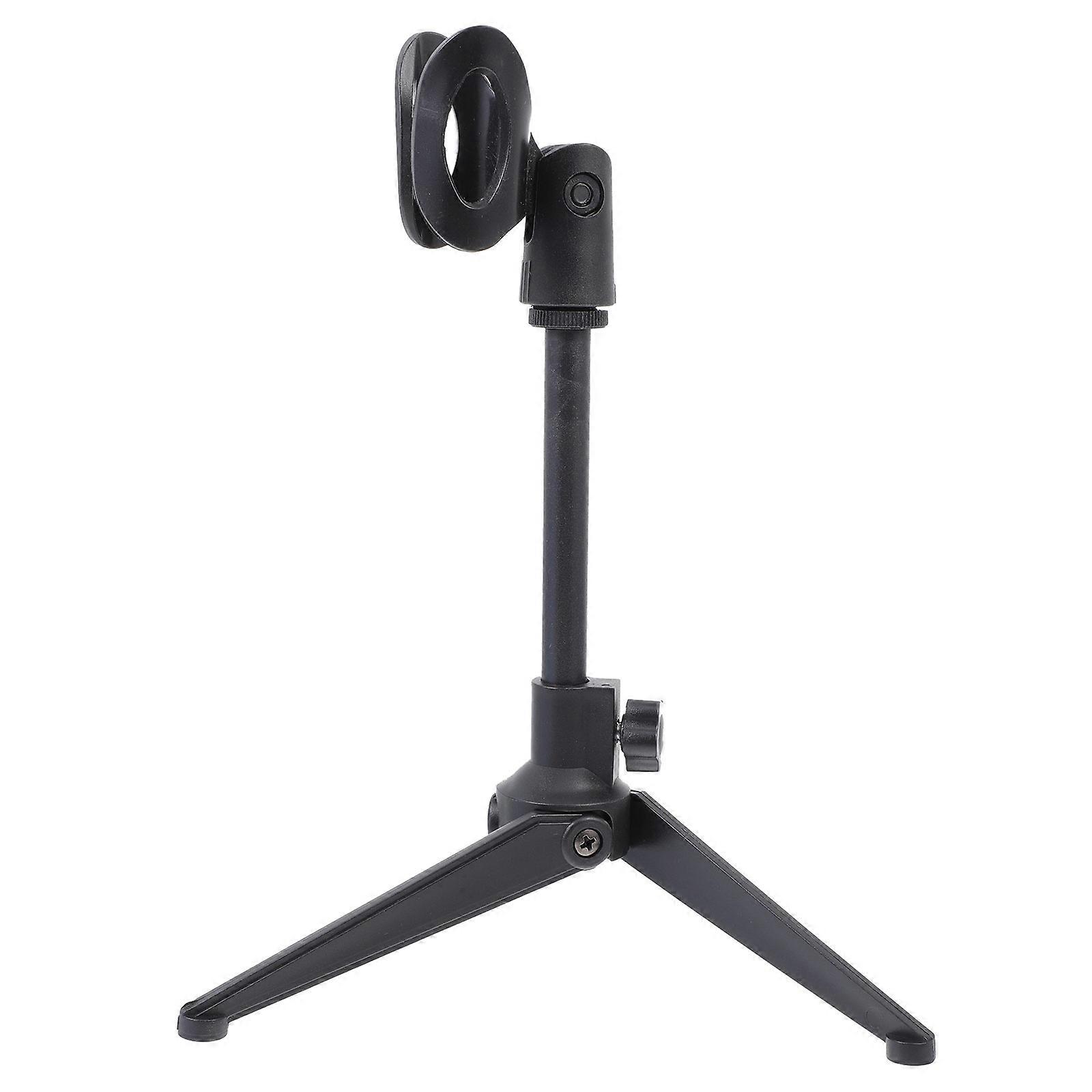Simple Microphone Holder Tripod Stand for Broadcast Use 1Pcs Black