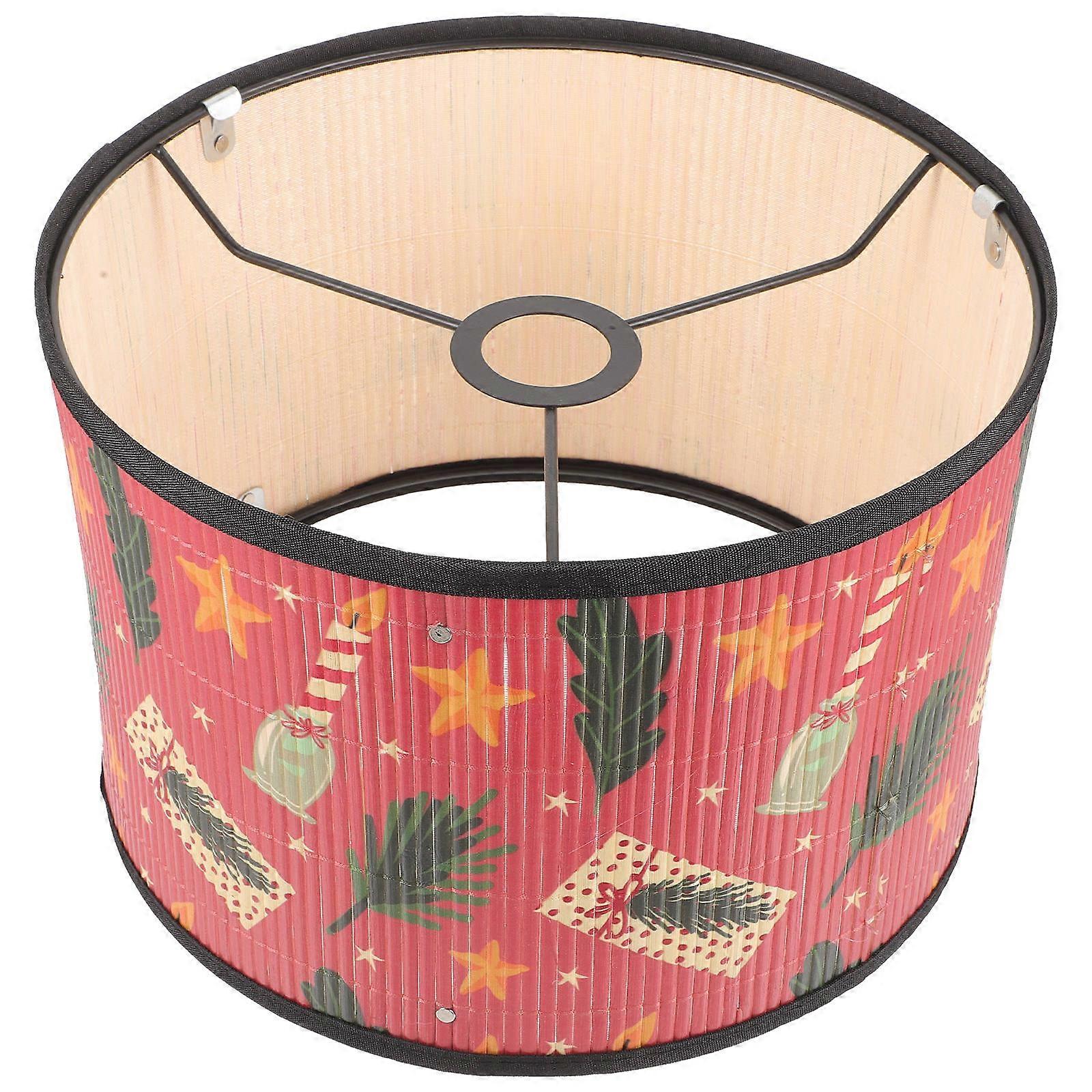 Red Square Vintage Lampshade E27 Light Socket For Indoor Use Rustic Charm 2Pcs